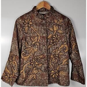 Drapers & Damons women's jackets brown floral sequins beading